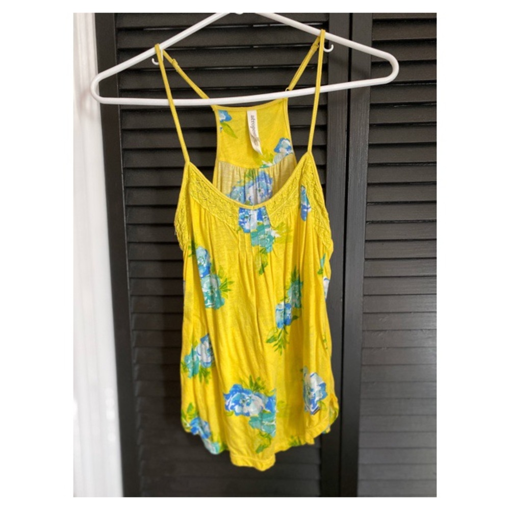 Aeropostale Floral Racerback Tank Top